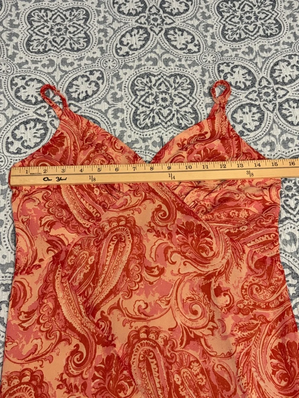 Dress Forum Los Angeles Coral Pink Paisley Maxi Dress Small - Picture 7 of 11